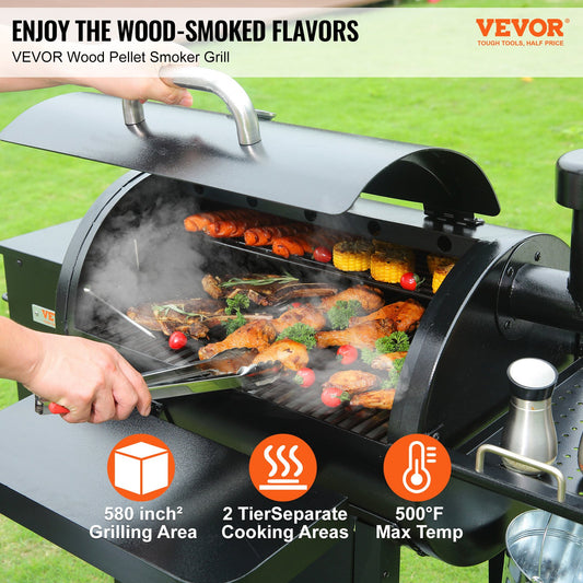 53 Inch Portable Charcoal Grill, Propane Gas Grills With Cover And Cart, Heavy Duty Iron BBQ Grill, Mini Tabletop Smoker For Outdoor Cooking, Barbecue Camping, Picnic, Patio, And Backyard, Black