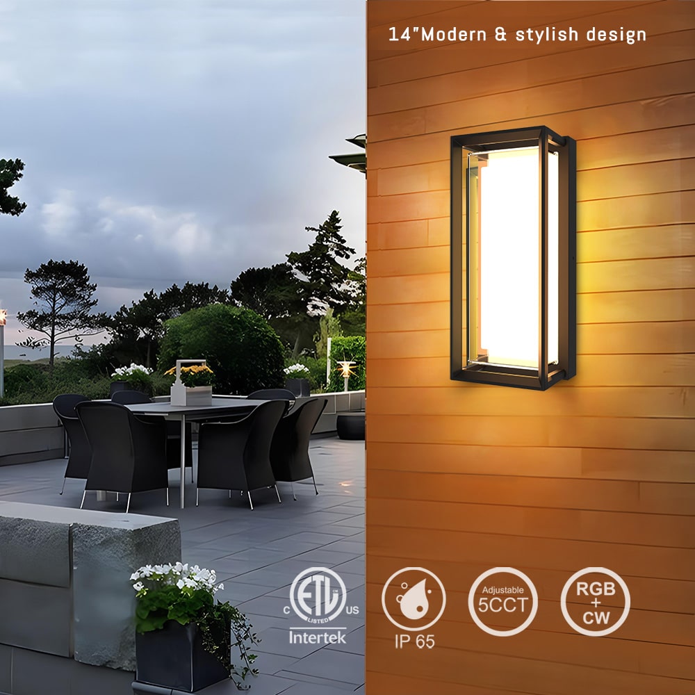 Wall Light -14“ RGBW - 22W - 100-277V - IP65 - JXLBD14