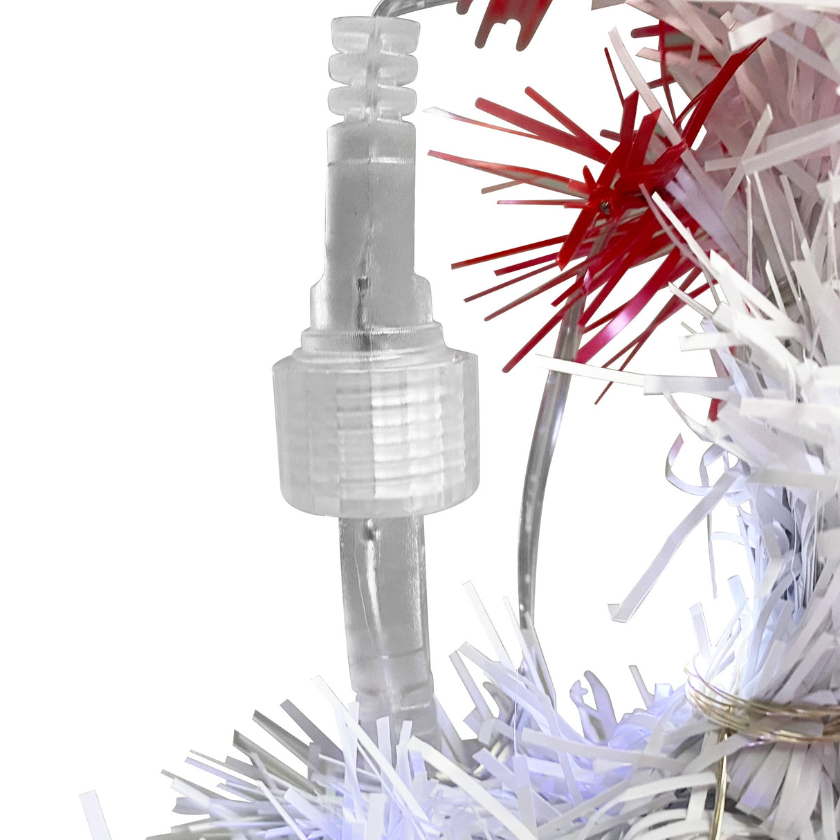 6 Foot Articulated Fir Artificial Fir Curved Top Christmas Tree 1250 Branch Tips, 300 LED Lights Christmas Lights - CJDS - CC