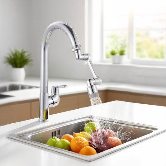 Universal Swivel Extension Faucet Aerator Rotate Robotic Arm Splash Filter