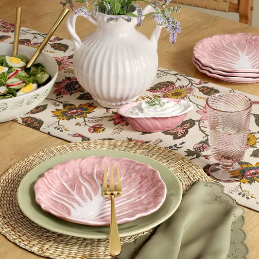 8.75" Stoneware Radicchio Salad Plate Pink