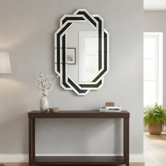 Decorative Mirror For Wall Modern Bathroom Wall Mirror, Luxury Vanity Mirror, Crystal Crush Diamond Mirror For Living Room,Bedroom,Entryway