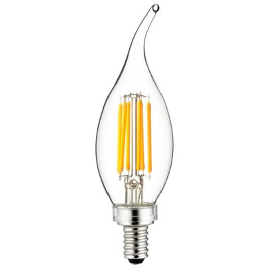 Dimmable 5W 2700K E12 Filament Style Chandelier Bulb for Elegant Ambiance sun