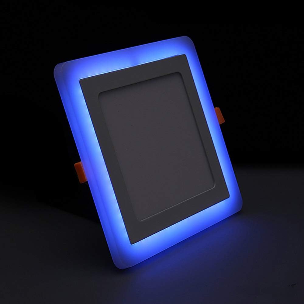 Experience the Magic of Color LED Border Downlight - Stunning Slim Panel Square 4" Design with Striking Blue & White- Unleash Your Creative Glow! Blue & White
