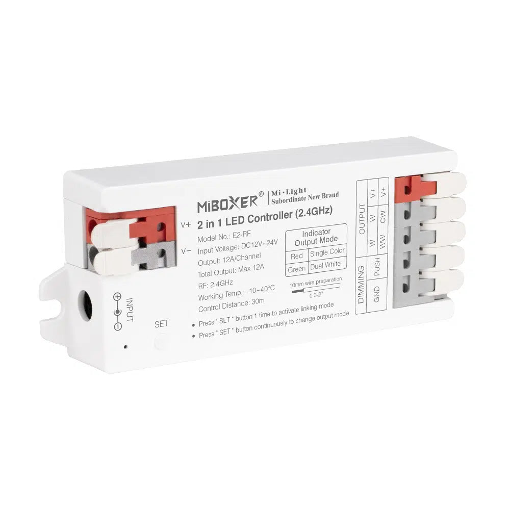 MiLight (2 IN 1 ) E2-RF 12-24V Strip Controller: SINGLE COLOR Lighting in Your Hands!