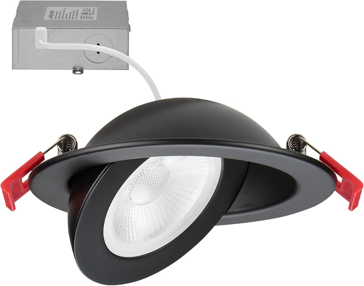 4" Gimbal Black - 90 Degree - Round - 9W - 3CCT - BTY