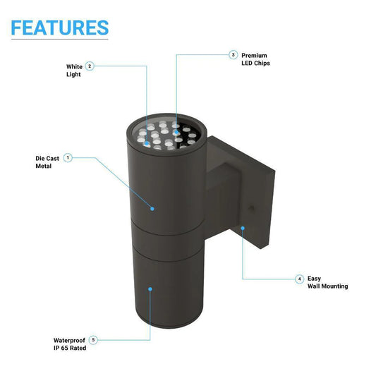 Radiate Elegance and Brilliance: 12W CCT RZ Wall Cylinder LED - Where Style Meets Functionality for an Illuminating Experience!