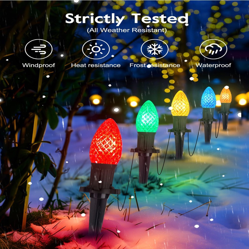 Christmas Solar C9 Strawberry Floor Plug Lights 20pcs - CJDS - CC