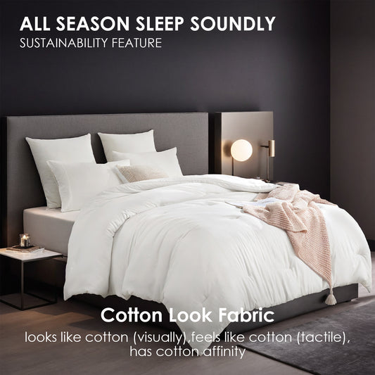 All Season White Oversized Solid Plump Duvet, Premium Hotel, Bedroom And Guesthouse Comforter. This Extra Warm Thick Winter Quilt Transitions Seamlessly For Spring, Autumn Use, Christmas Gift.