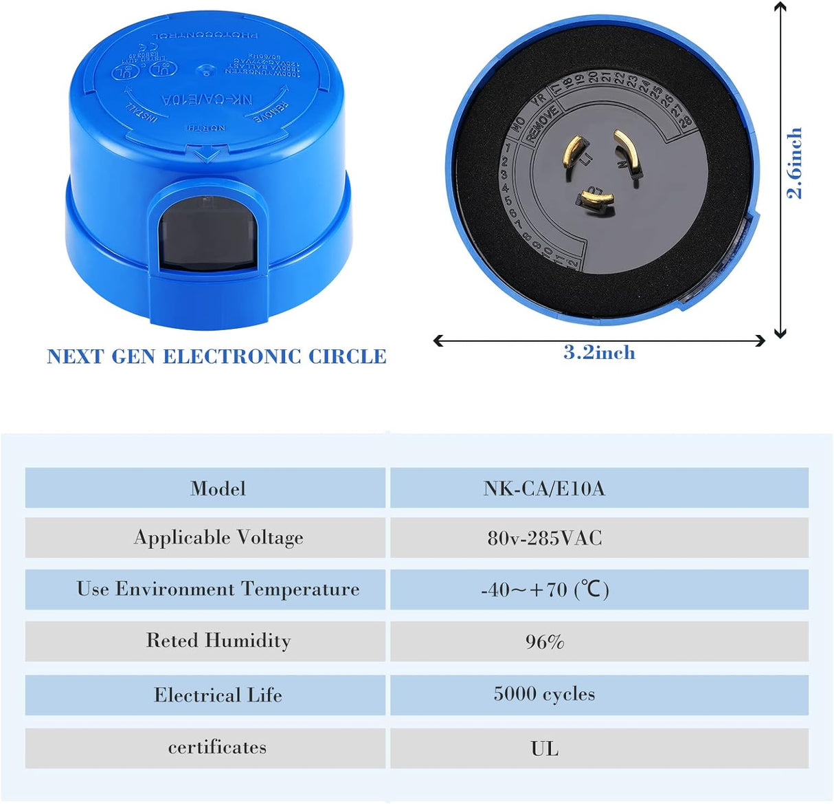 Photocell Twist Lock Photocell Sensor Auto on off Photocell Switch Dusk to Dawn Light Control Light Sensor for Outdoor Lights 120v~277v
