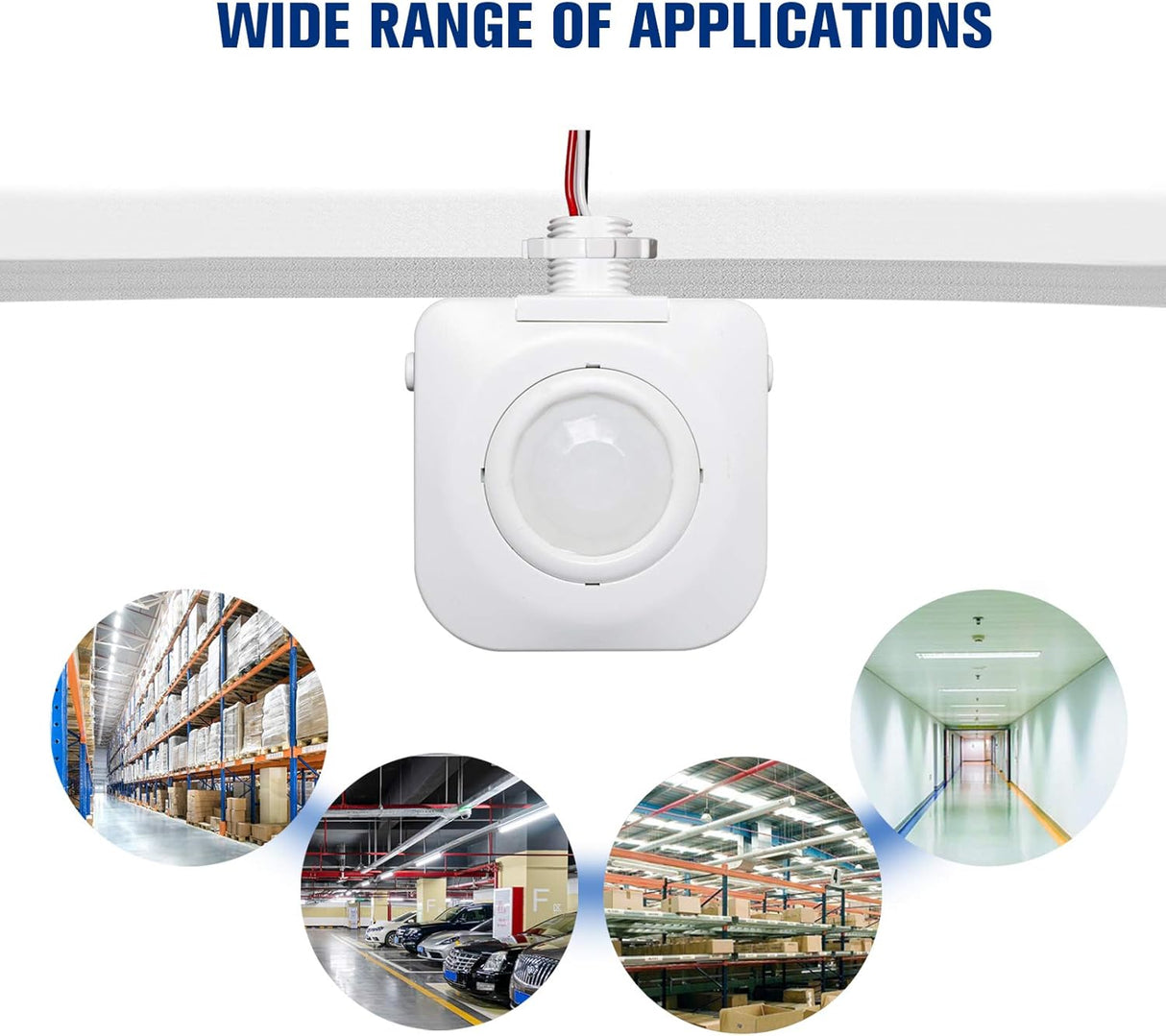 Motion Sensor Switch, High Bay Fixture Mount 360° Ceiling