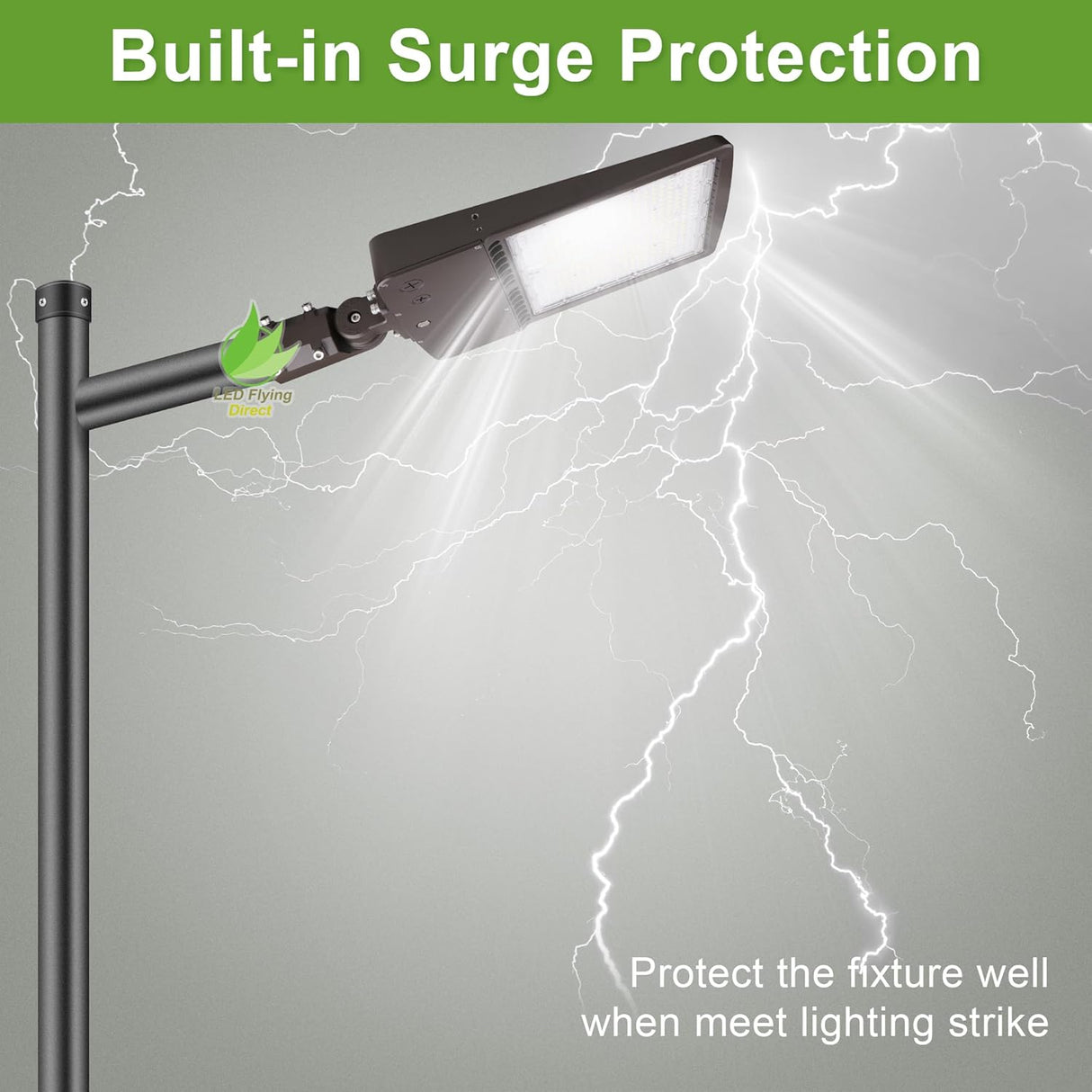 LED Shoebox 160W - 200W - 240W - 320W - 5000K - 110V Slip Fitter - Amcam