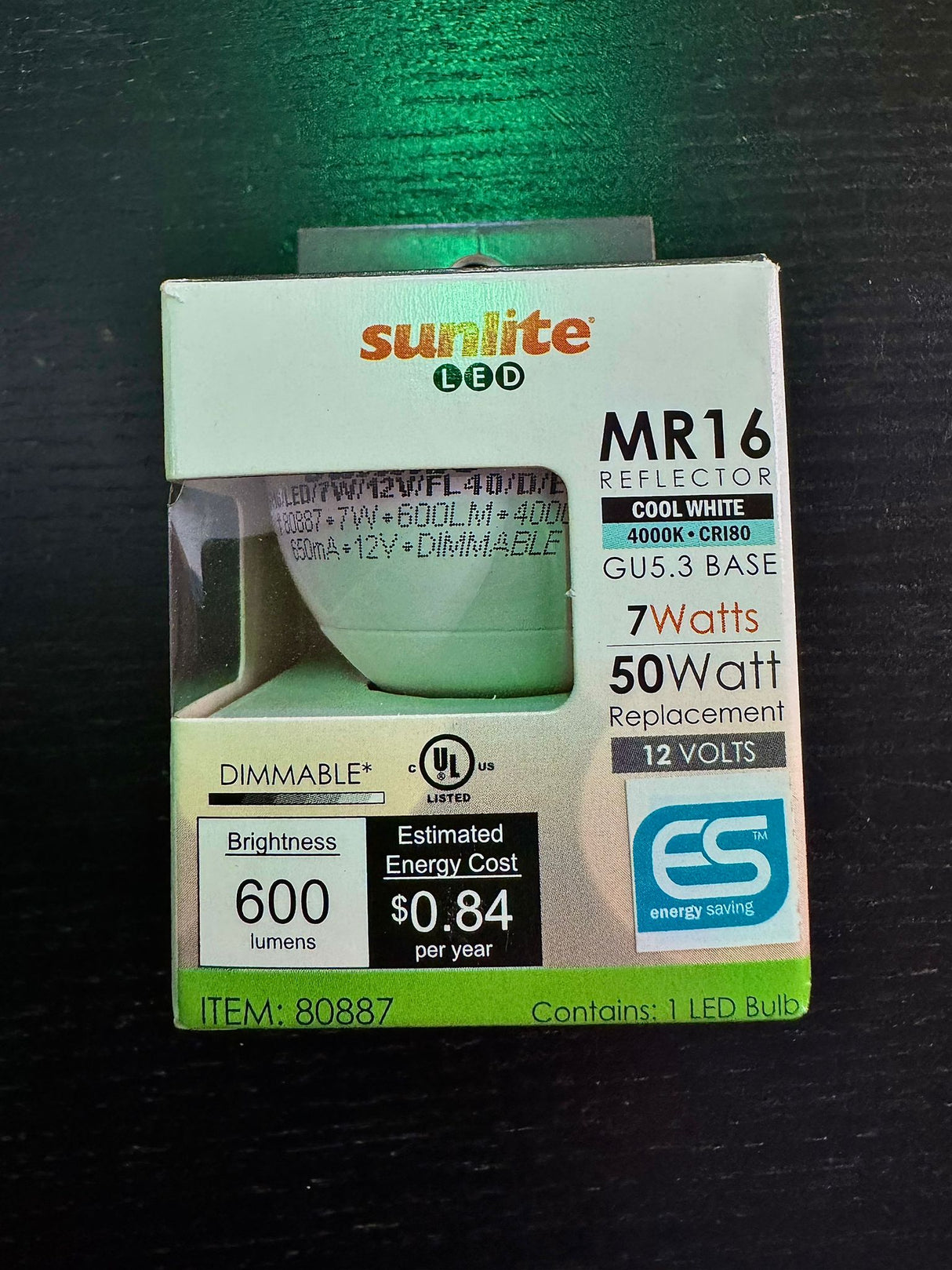 Illuminate with Brilliance: MR16 4000K 7W 12V Dimmable Sun LED Light Bulb