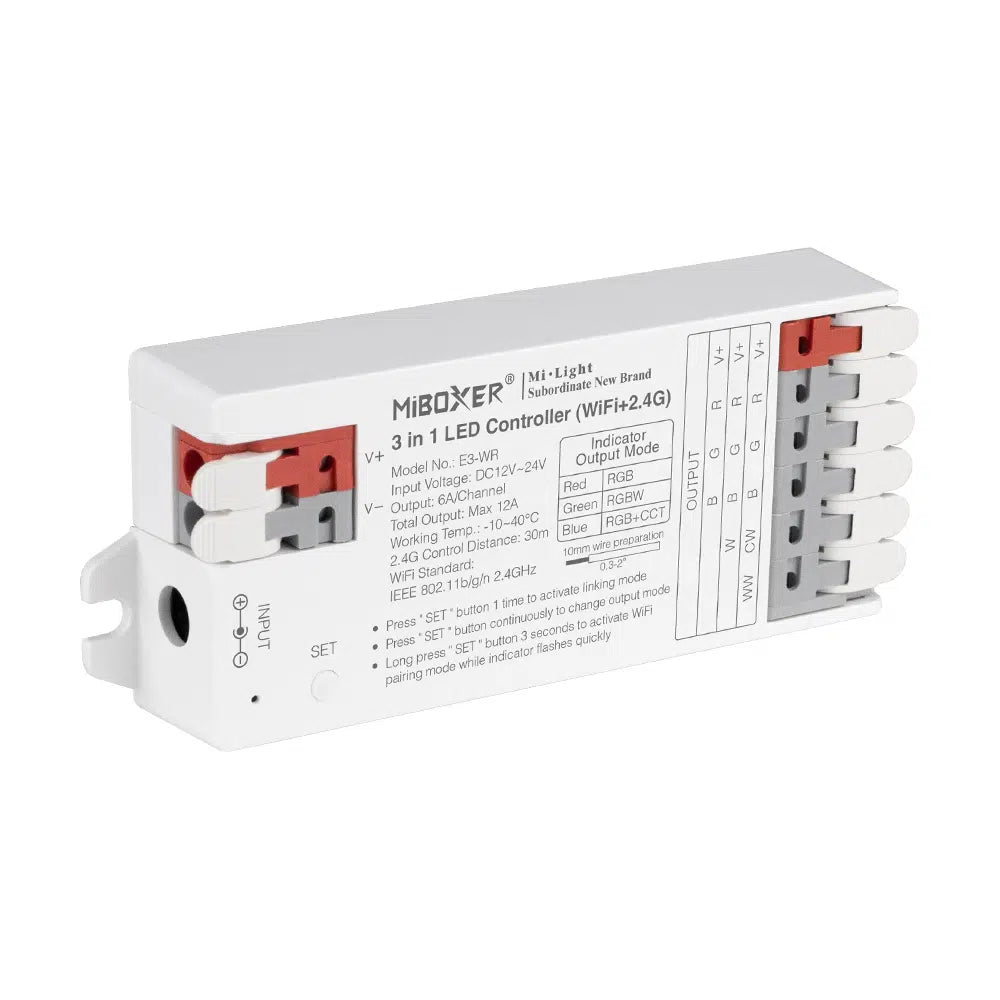 MiLight E3-WR - RGBCCT WIFI-2.4G Strip Controller - Unleash the Spectrum with Technology!