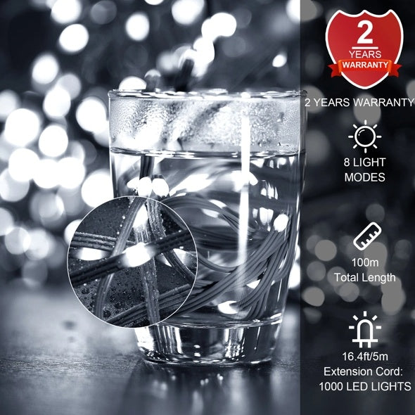 Christmas Rope Lights,1000LED 328Ft Outdoor Decorative String Strobe - CJDS - CC