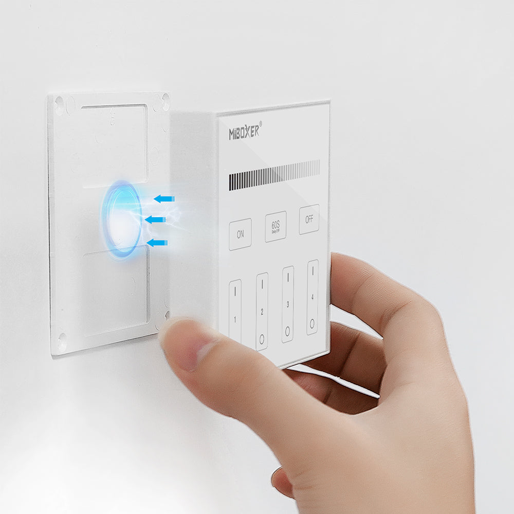 Simplify Your Lighting Control: MiLight Smart Panel Remote Controller - Effortlessly Manage 4 Zones in Stunning Single Color, B1!