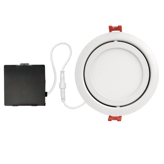 4" Gimbal Flat CCT 120V Round 9W