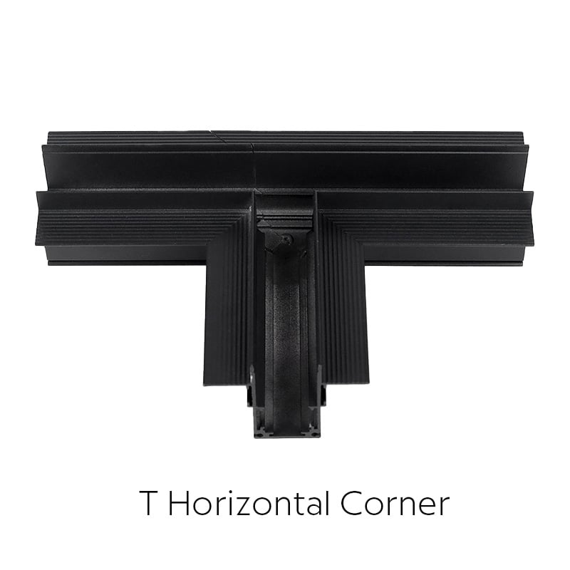 Milight Track Magnetic T Horizontal Corner for flush Black AMMRT20HFA