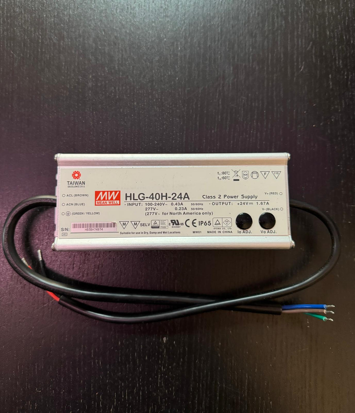 POWER SUPPLY 40W MW IP67 24V