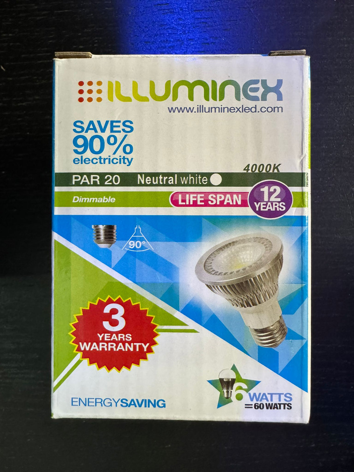 Light Up Your World with Versatile PAR20 Bulb - Choose from 4000K 6W 120V with Illuminex Brilliance! 4000K