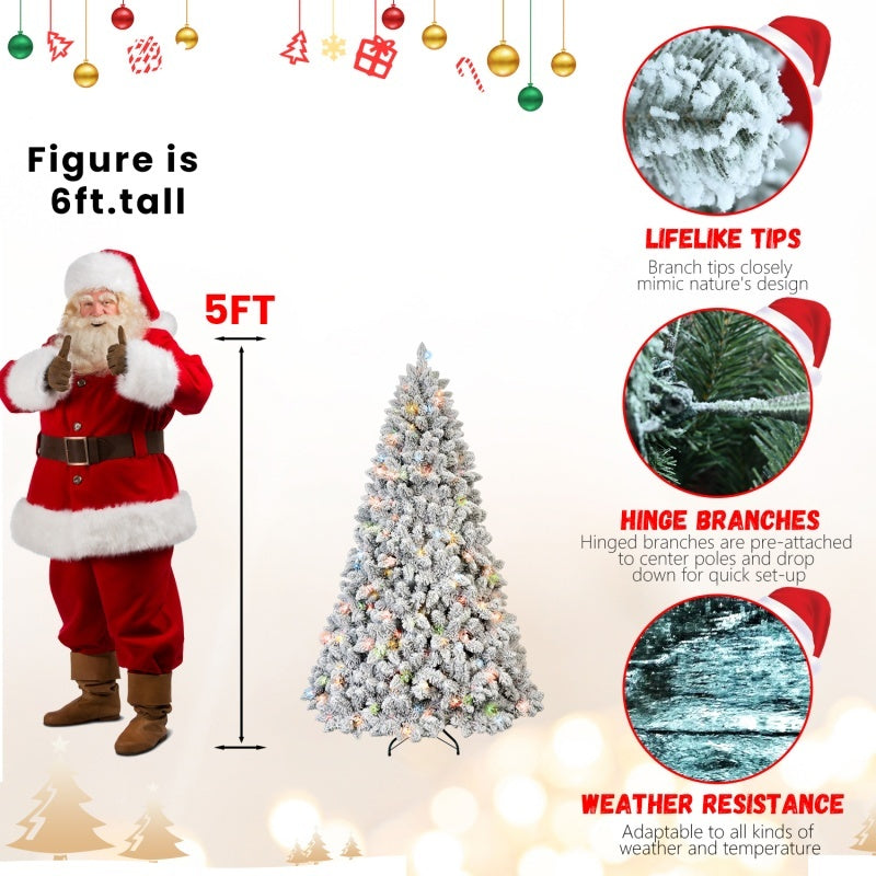 PVC Christmas Tree, Christmas Decorations, With Colored Lights - CJDS