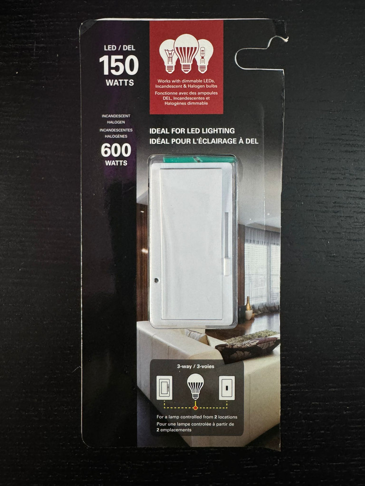 Dimmer 3 Way Slide 120V