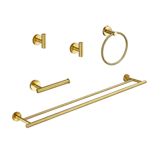 5 Piece Bathroom Towel Rack Set Wall Mount