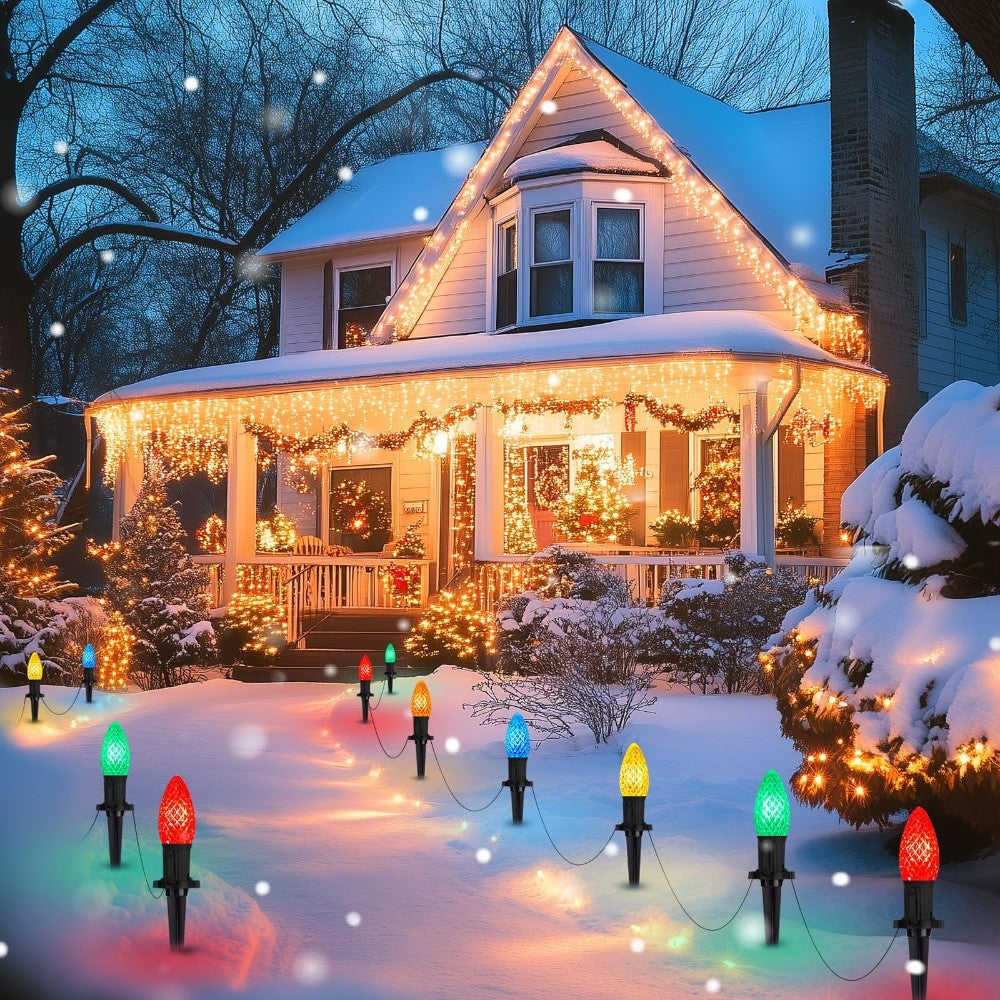 Christmas Solar C9 Strawberry Floor Plug Lights 20pcs - CJDS - CC