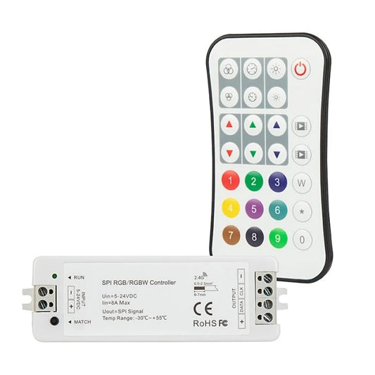 Digital RGB KIT Controller + Remote - Unleash Vibrant Colors with IP20 Protection 5-24V 8A