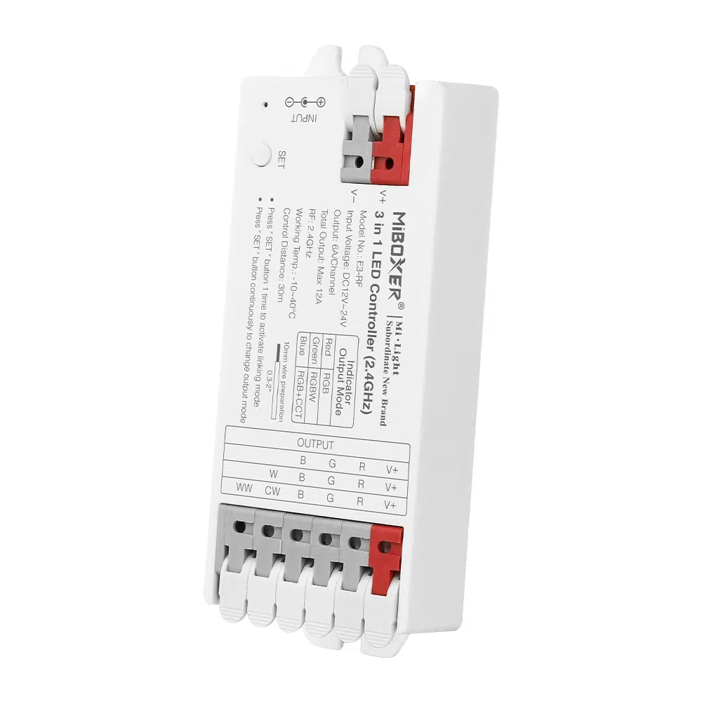 MiLight (3 IN 1) E3-RF - RGB/ RGBW/ RGBCCT Strip Controller 12-24V