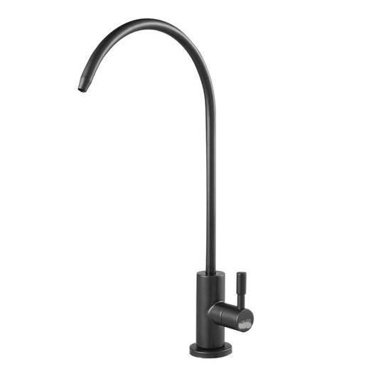 Stainless Steel Faucet, Lead-Free Water Purifier Faucets, Reverse Osmosis Faucet With Solid Brass Valve, High Arch Drinking Water Faucets For Kitchen Sink, Bar Counter, Cafe Shop, Matte Black