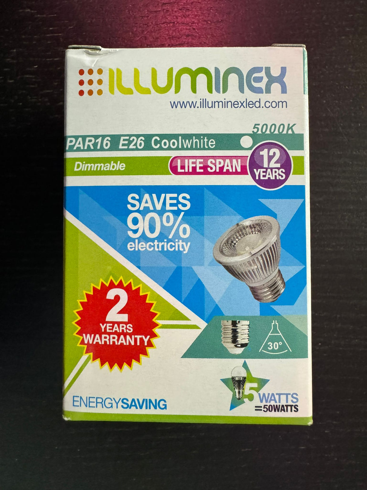 Illuminate Your World with Elegance: 5W PAR16 120V Downlight Lamp - Transform Your Space with Brilliant Style and Grace! 5000K metal