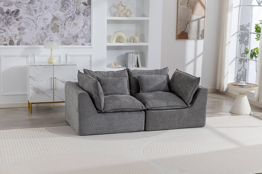 74.8 Width Cloud Couch Oversized Modular Sectional Sofa True Relax Comfy Couches Wide&Deep Seat Sofas For Living Room Furniture Sets, 2Seat