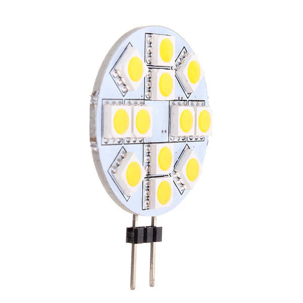 G4 Bulb - 5050 12 LED Round 12V Dimmable 5000K