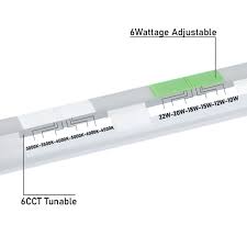Tube Light 4ft 6CCT Selectable Watts Frosted AMCAM