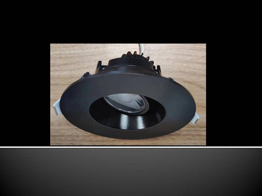 Premium 4.5 Inch Black Gimbal Regressed Round LED Downlight - 14W, 5CCT, Adjustable Lighting, High Brightness, Smooth Dimmable - Choose Your Perfect Color Temperature Hassle-Free!
