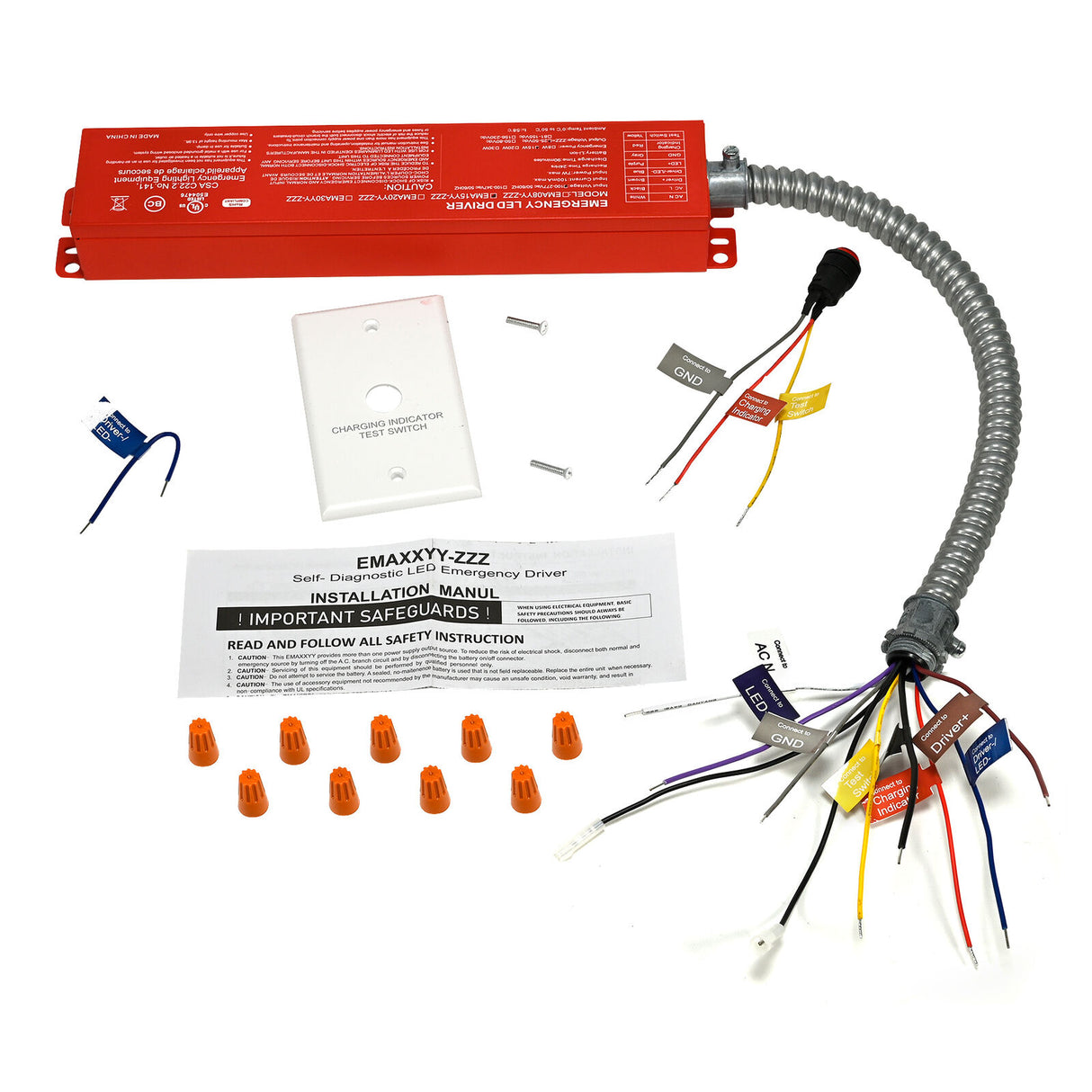Emergency Driver Battery 9W to 2x2 panel JEN