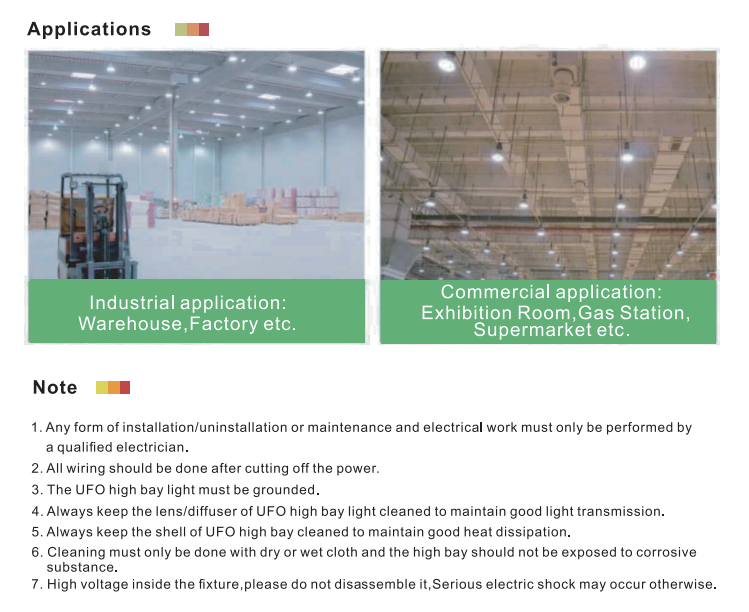 UFO High Bay LED Light - Versatile 110V | 150W - 200W - 240W | Ideal for Various Spaces | Up to 70% Energy Savings | Adjustable Wattage & 2CCT - Amcam
