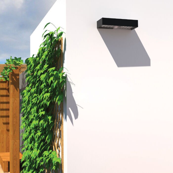Radiate Nature's Glow: Embrace Solar LED Wall pack LD-SWL - 6W - Brick - Black