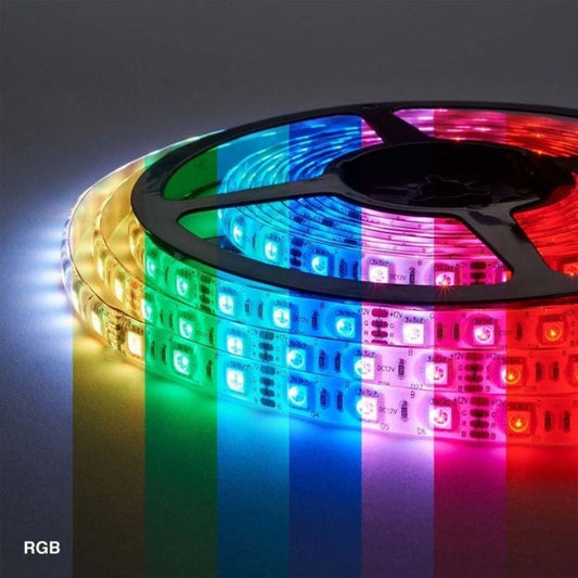 Brighten Your Space with UL Strip Lights IP65 RGB - 12V - 16.4FT - LED Light!