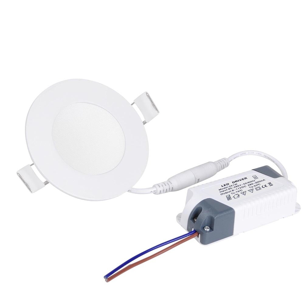 Brilliantly Versatile: Experience the 3-Inch Round LED Panel Light - 3W, Dimmable, Cold White 6000K, Ultra-Slim Design for Modern Spaces!