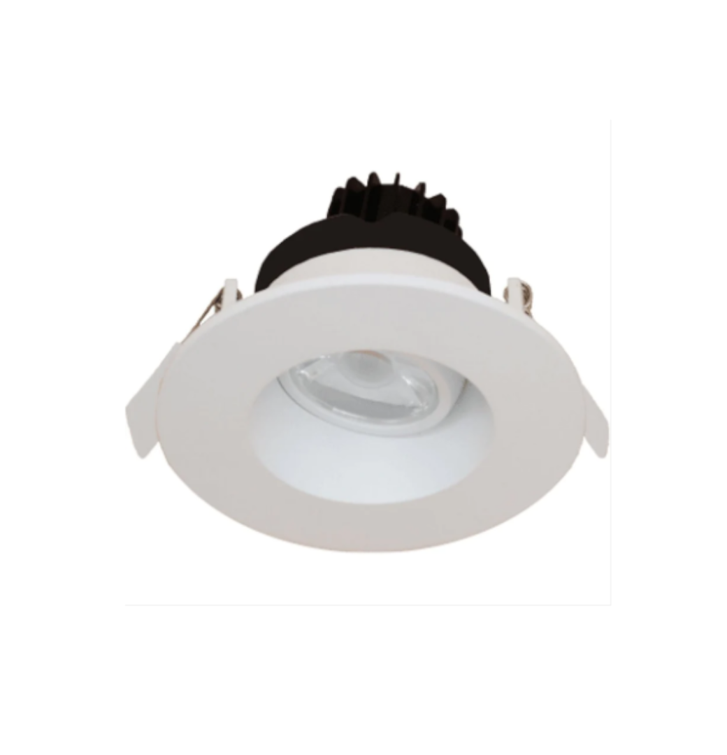 Elegance: Premium 3.5 Inch White Gimbal Regressed Round LED Downlight - High Brightness, 8W, 5CCT, Smooth Dimmable - Hassle-Free Color Temperature Selection