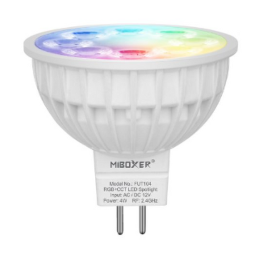 MiLight MR16 RGBCCT 4W 12V FUT104 - Color Changing LED Spotlight Bulb