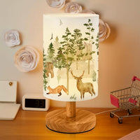 Cute Dragon Bedside Table Lamp for Bedroom with USB Port (White)