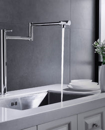 Folding Kitchen Faucet With Pot Shaped Filling And Extended Handle