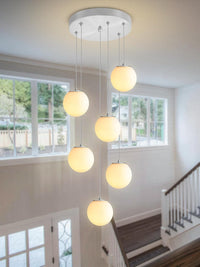 Modern Globe Chandelier Bubble Chandelier for Staircase Globe Pendant Light