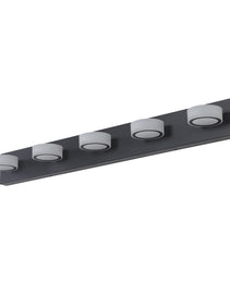37  Modern 5-Light LED Vanity Light, Sleek Black Bathroom Wall Light Fixture For Mirror, Shower, And Bathroom Decor