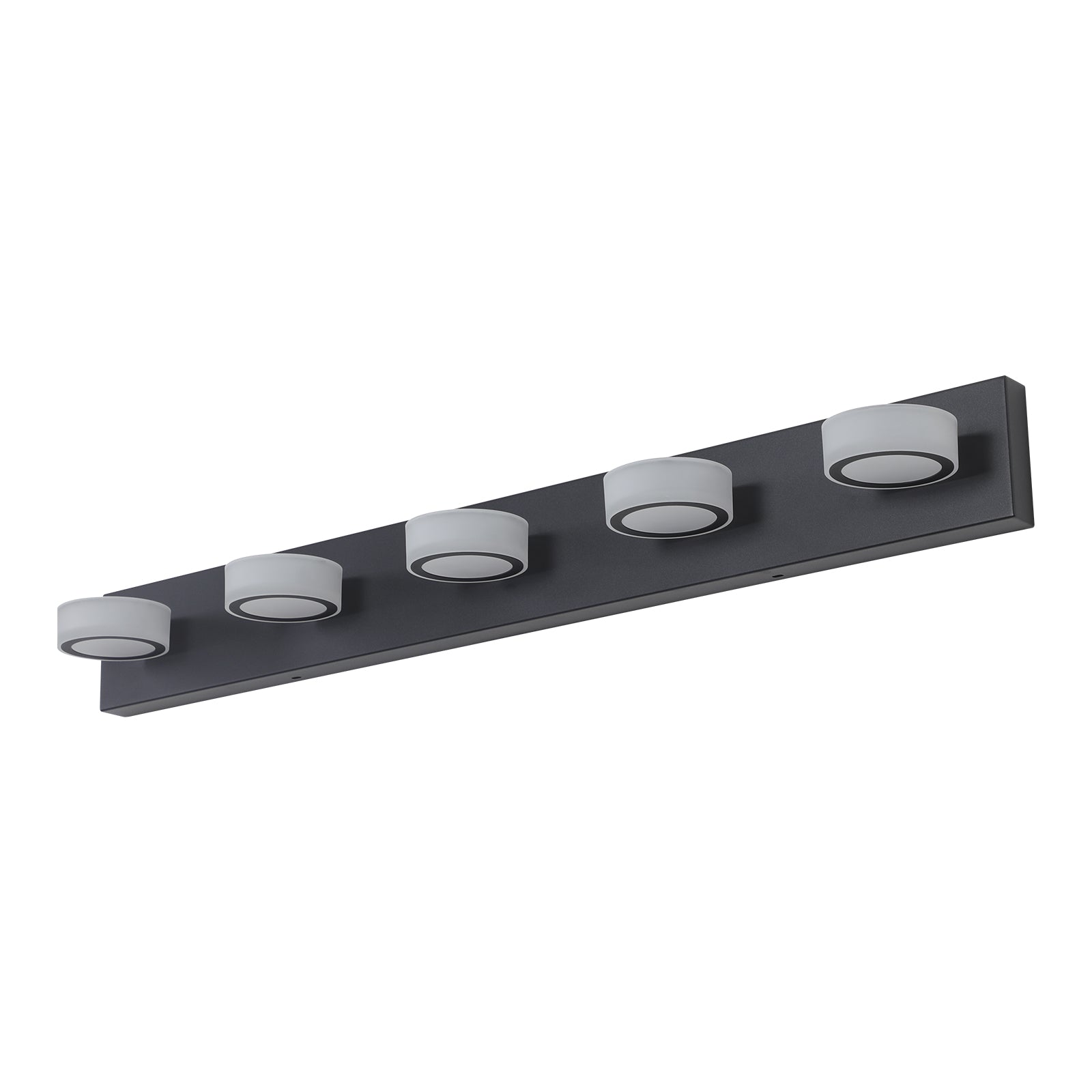 37  Modern 5-Light LED Vanity Light, Sleek Black Bathroom Wall Light Fixture For Mirror, Shower, And Bathroom Decor
