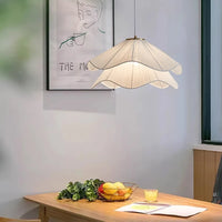 Fabric Minimalist Wabi Sabi Creamy Wind Nordic Chandelier Living Dining Room Bedroom Pendant Lights Home Hanging Lamp Fixture