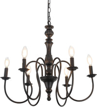 Vintage Orb Oil Rubble Black Chandelier for Dining Room